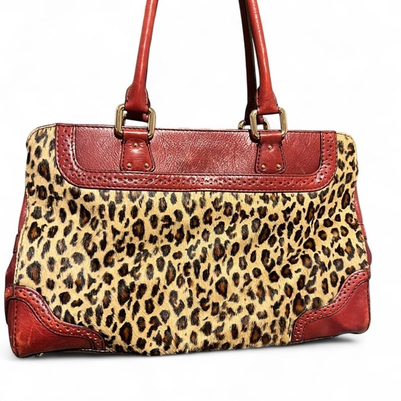 Leopard Print Leather Handbag - Picture 2 of 12